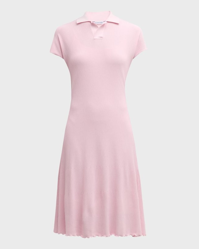 Knit Polo Midi Dress